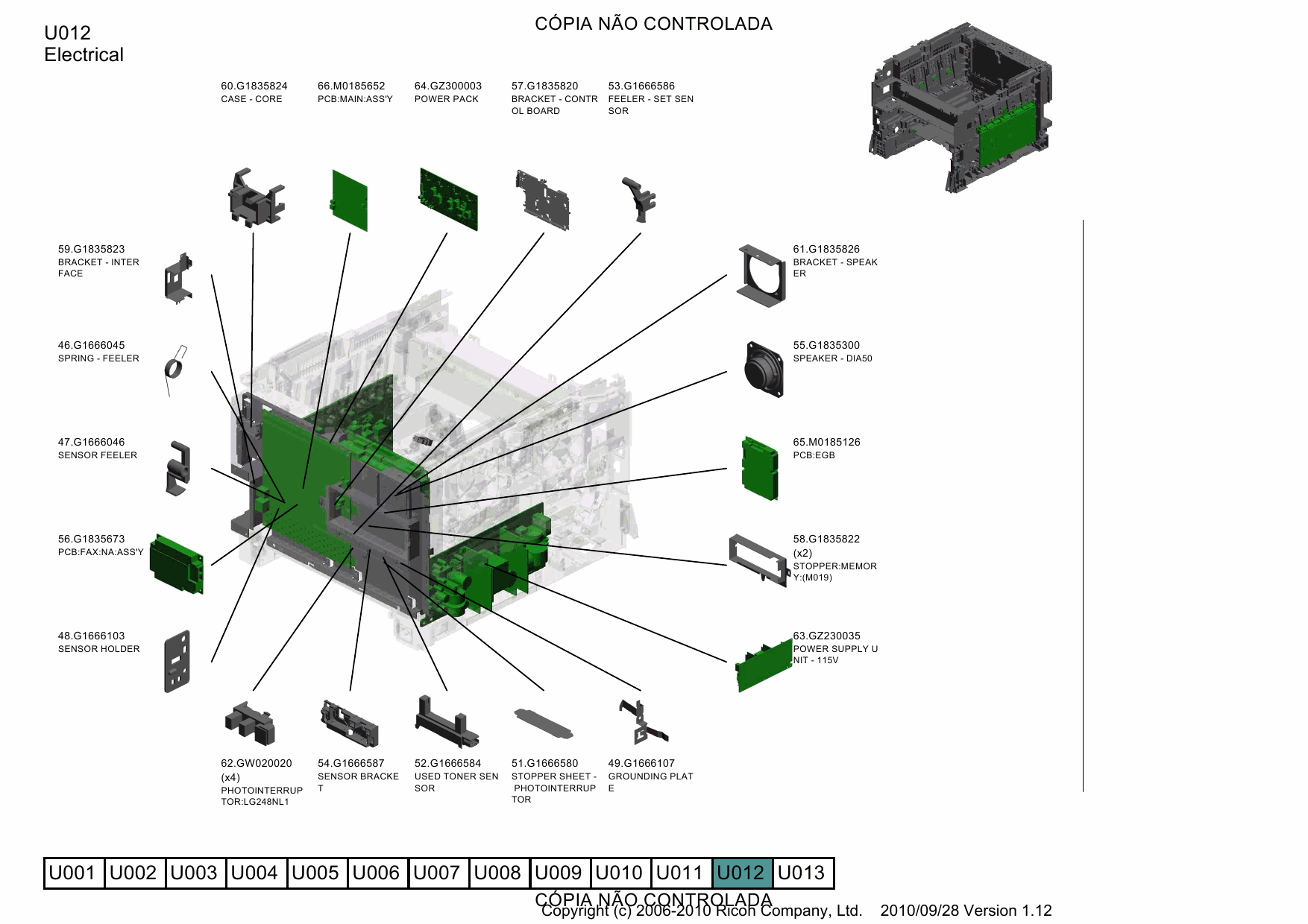 RICOH Aficio SP-C231SF C232SF M018 M019 Parts Catalog-6